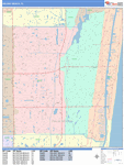 Delray Beach  Wall Map Color Cast Style